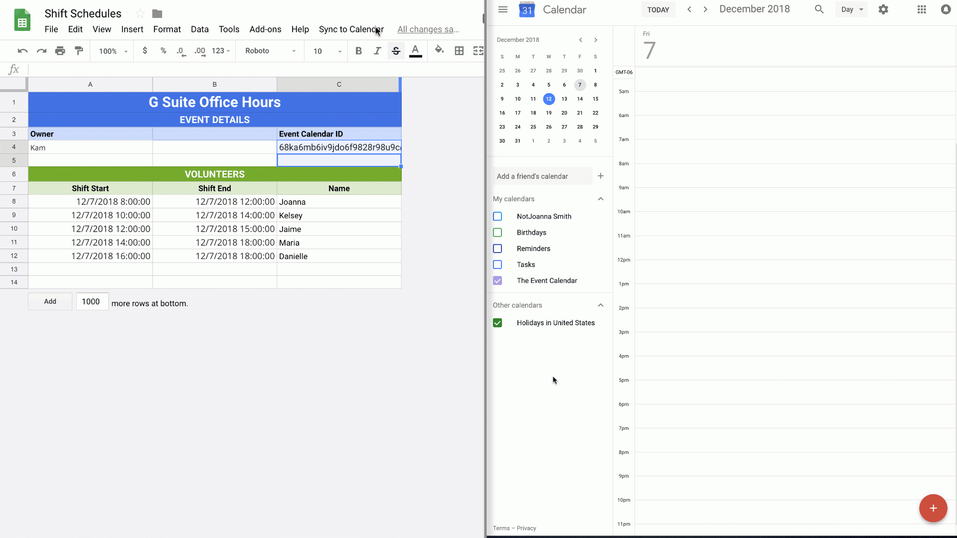 G Suite Spreadsheet Pertaining To G Suite Pro Tips: How To Automatically Add A Schedule From Google