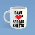 Gifts For Spreadsheet Geeks For Love Spreadsheets Personalised Mug Maths Lover Office Geek  Etsy