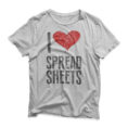 Gifts For Spreadsheet Geeks Pertaining To I Love Spreadsheets T Shirt End Of Year Teacher Gift Present Love T
