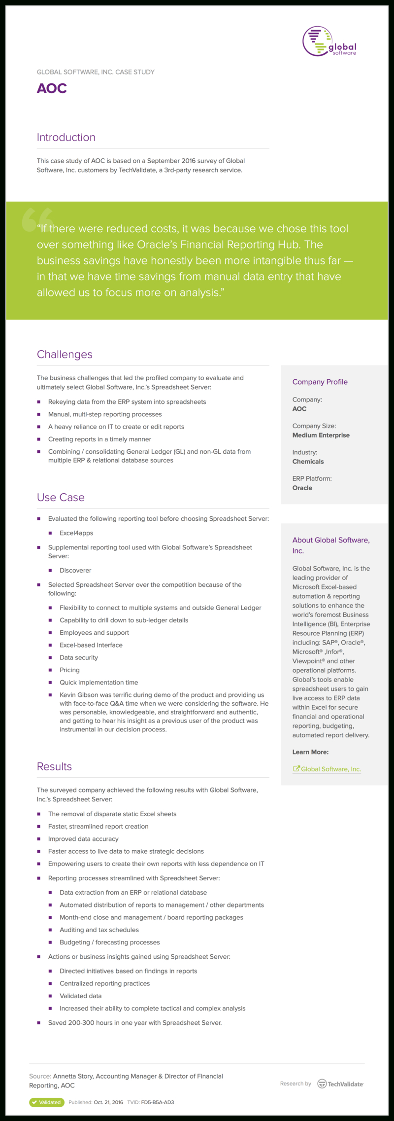 Global Software Spreadsheet Server Manual In Case Studies  Global Software Inc