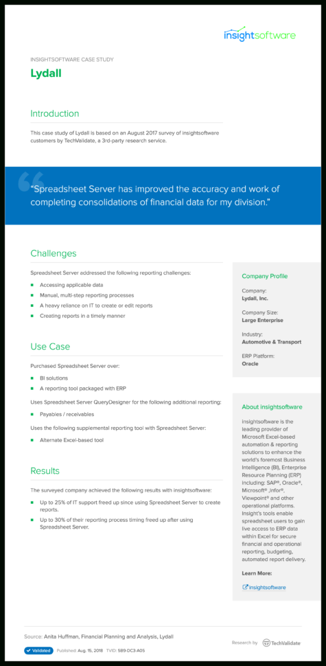 Global Software Spreadsheet Server Manual Inside Insightsoftware Lydall Techvalidate Global Software Spreadsheet Server Manual Inside Insightsoftware Lydall Techvalidate