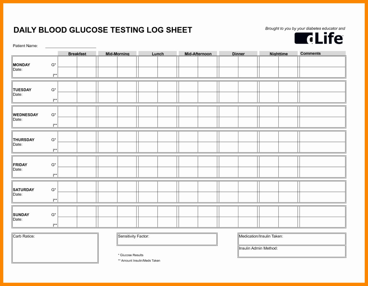 Glucose Tracking Spreadsheet — db-excel.com