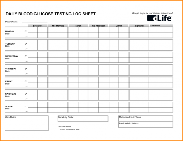 Glucose Tracking Spreadsheet — db-excel.com