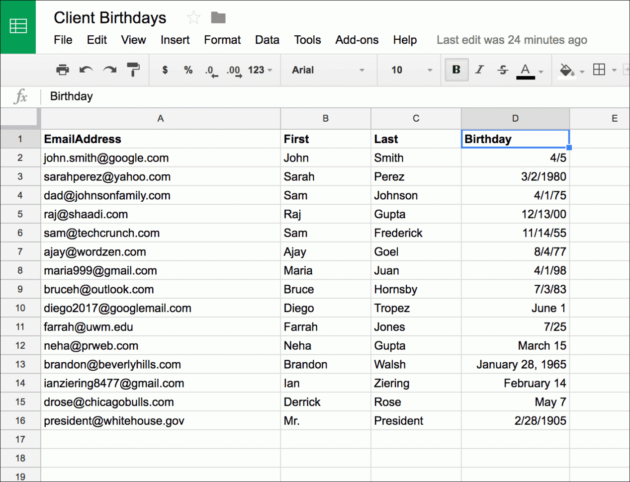 Gmail Spreadsheet Pertaining To Use Gmail To Send Birthday And Datedriven Emails Automatically