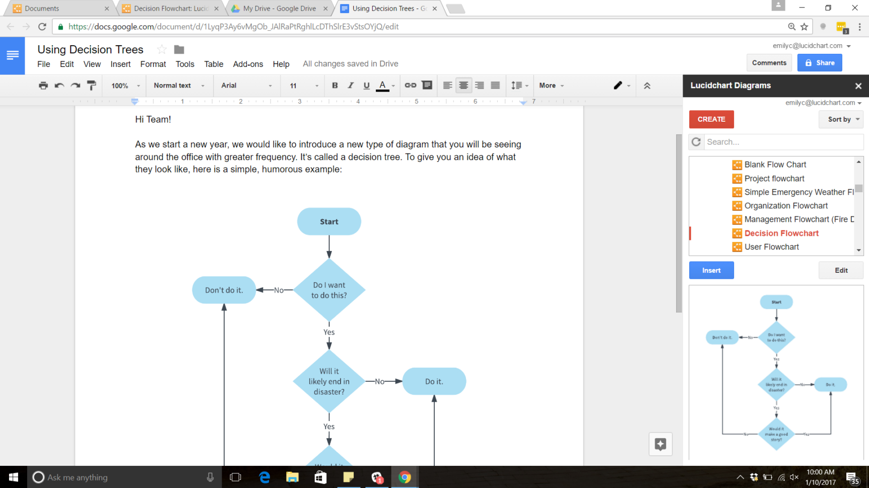 Google Docs Shared Spreadsheet Within How To Make A Tree Diagram In Google Docs  Lucidchart Blog
