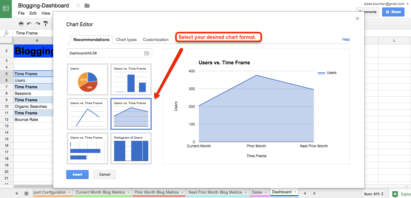 Google Spreadsheet Dashboard Template with How To Create A Custom