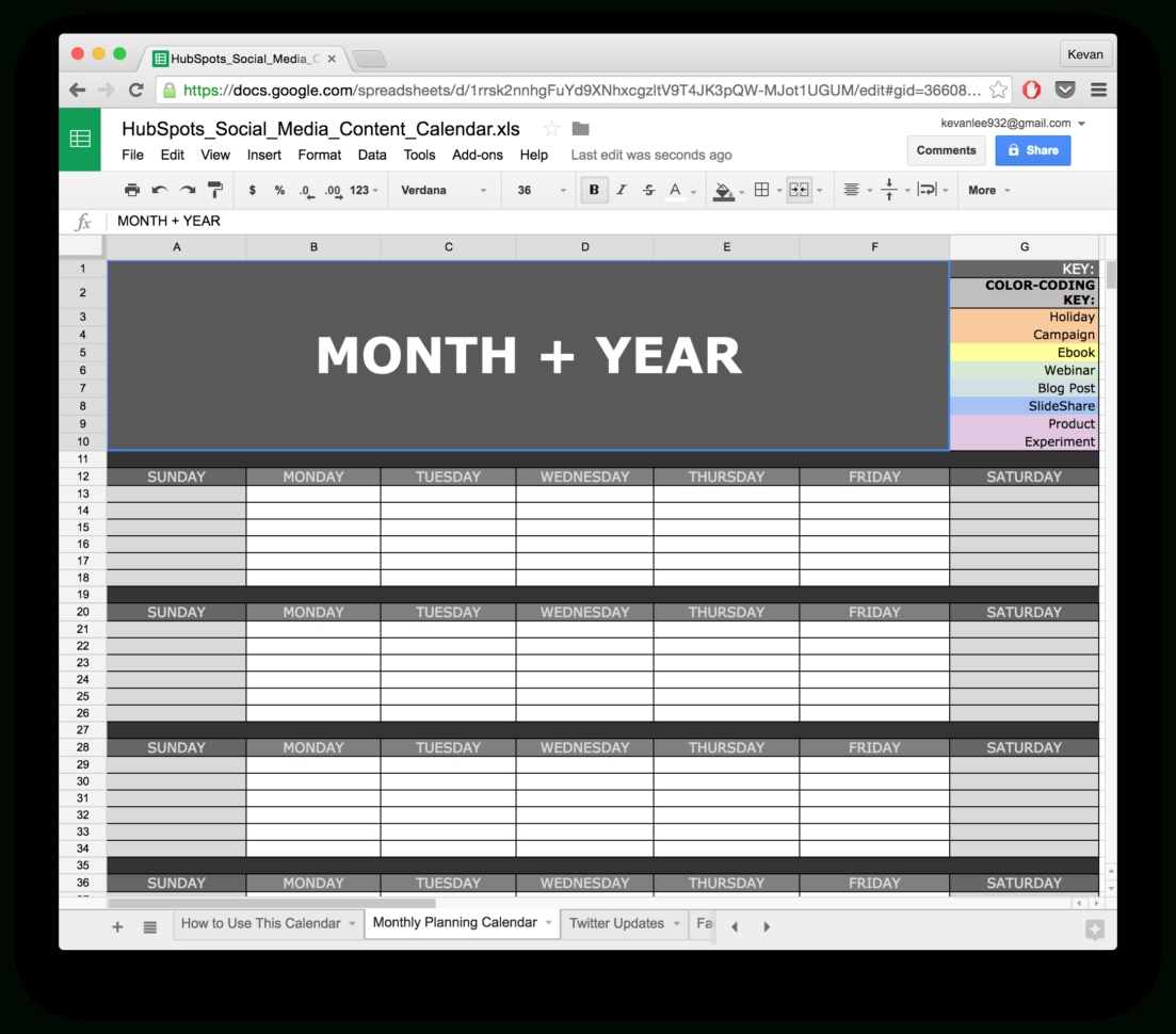 Google Spreadsheet Dashboard Template within 10 Readytogo Marketing