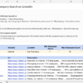 Google Spreadsheet Search Throughout Company Search On Linkedin  Spreadsheet Template In Google Sheets
