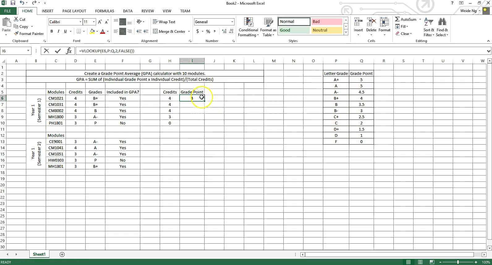 Gp Calculator Spreadsheet within Example Of Gpa Calculator Spreadsheet ...