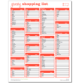Grocery List Spreadsheet Intended For Grocery Shopping List  Excel Template  Savvy Spreadsheets