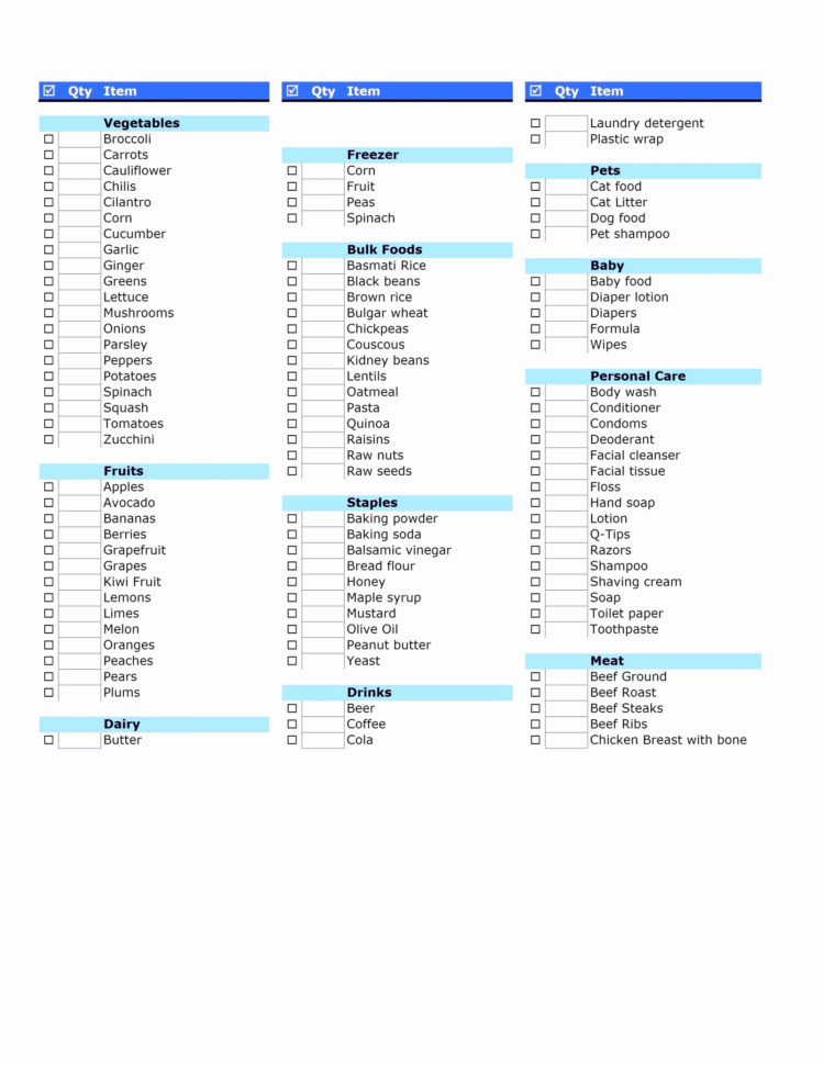 Grocery Price Comparison Spreadsheet throughout Grocery Price ...