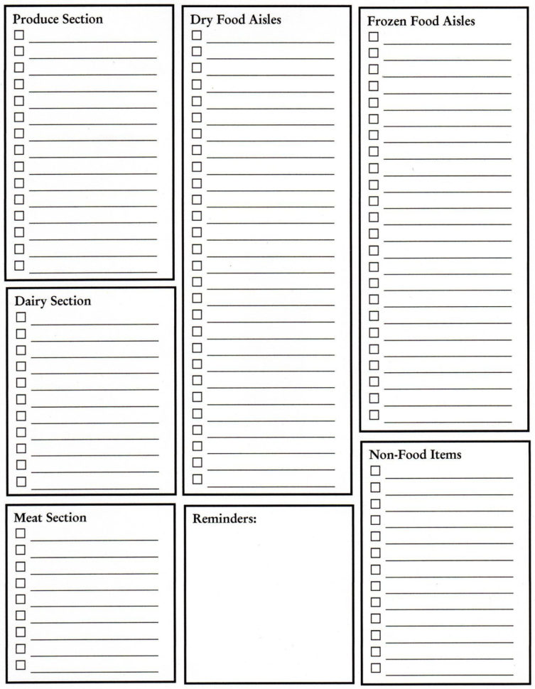 Grocery Spreadsheet With Grocery Spreadsheet And Grocery List Blank Template Great Idea Need