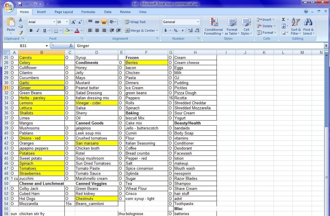 Grocery Spreadsheet With Regard To Grocery Shopping Spreadsheet  Spreadsheet Collections
