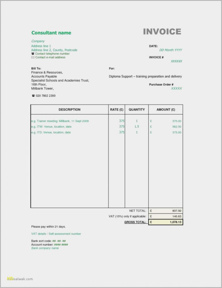 Gst Spreadsheet Template Australia In Invoice Template For Contractor Independent Australia Sample