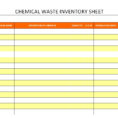 Hazardous Material Inventory Spreadsheet Pertaining To Chemical Inventory Template Excel Spreadsheet Database Sheet