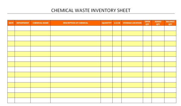 Hazardous Material Inventory Spreadsheet Db Excel Com