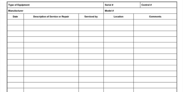 Heavy Equipment Maintenance Spreadsheet In Farm Equipment Maintenance ...