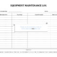 Heavy Equipment Maintenance Spreadsheet Intended For Equipment Maintenance Log Template  Charlotte Clergy Coalition