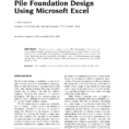 Helical Pile Design Spreadsheet Pertaining To Pdf Pile Foundation Design Using Microsoft Excel