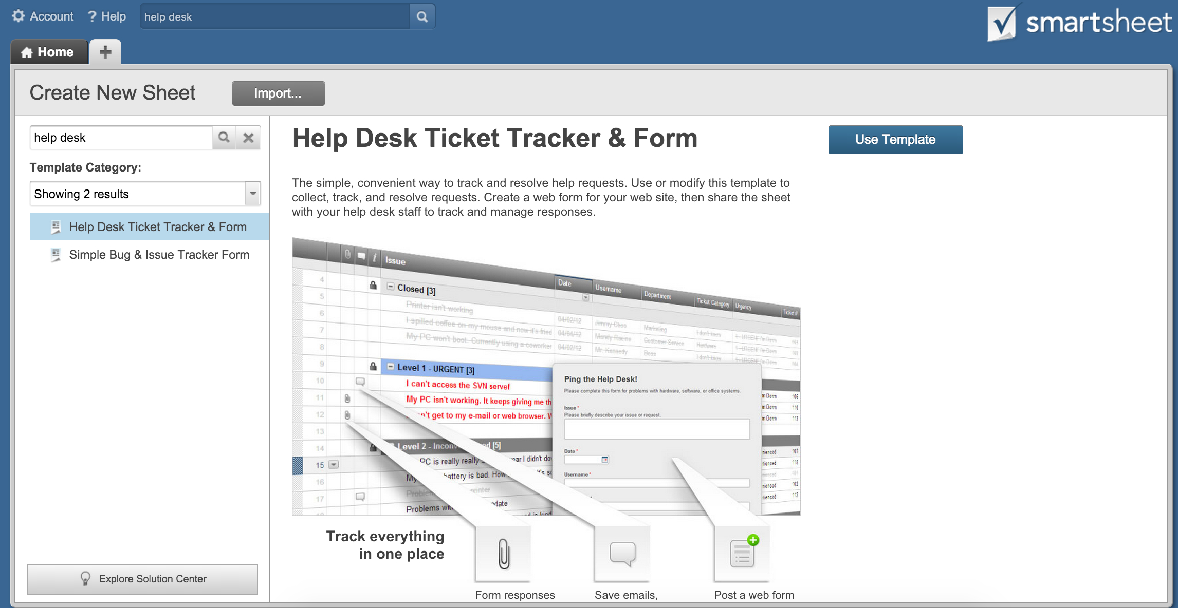 Help Desk Ticket Tracking Spreadsheet Inside How To Implement An Effective It Ticketing System  Smartsheet