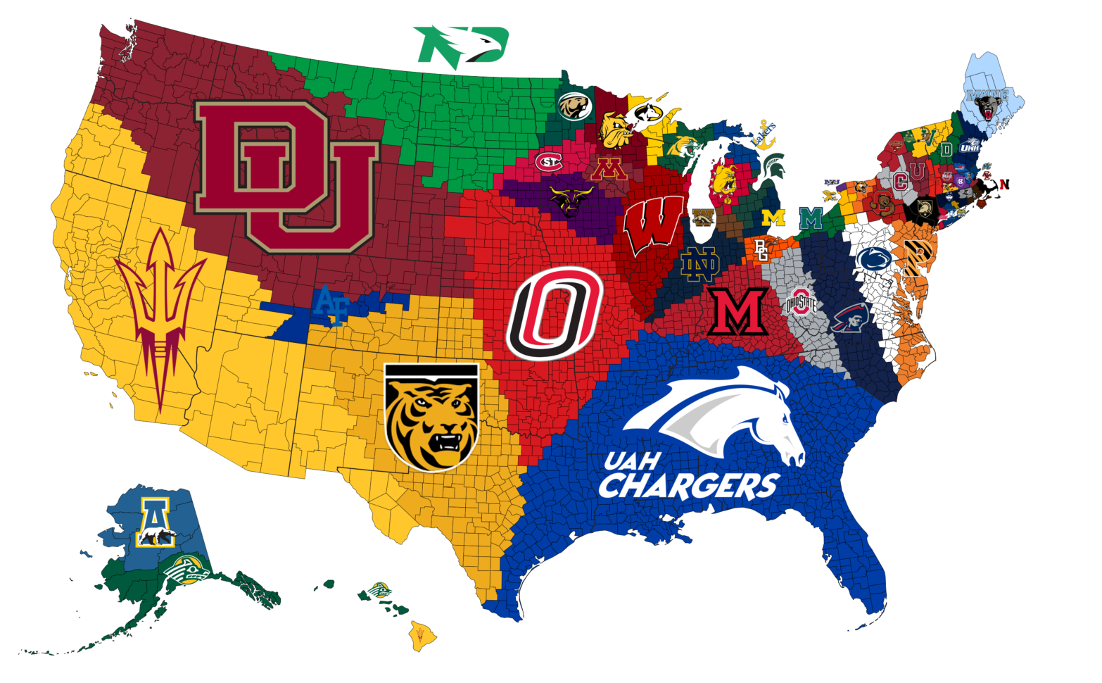 Hockey Team Treasurer Spreadsheet With Regard To Closest Ncaa D1 Hockey Program To Each Us County : Collegehockey
