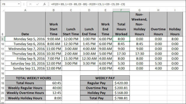 Holiday Pay Calculator Spreadsheet Printable Spreadshee holiday ...