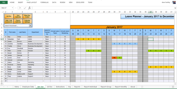 Holiday Spreadsheet Template 2018 Google Spreadshee staff holiday ...