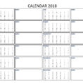 Holiday Spreadsheet Template 2018 Regarding Free 2018 Calendar Excel Template A3 With Notes  Templates At
