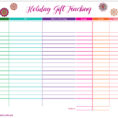 Holiday Spreadsheet With Holiday Gift Tracking Spreadsheet
