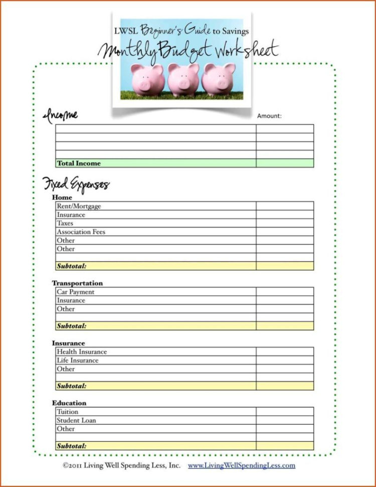 Home Budget Spreadsheet Pertaining To Sample Home Budget Worksheet Example Of Easy Household Forms