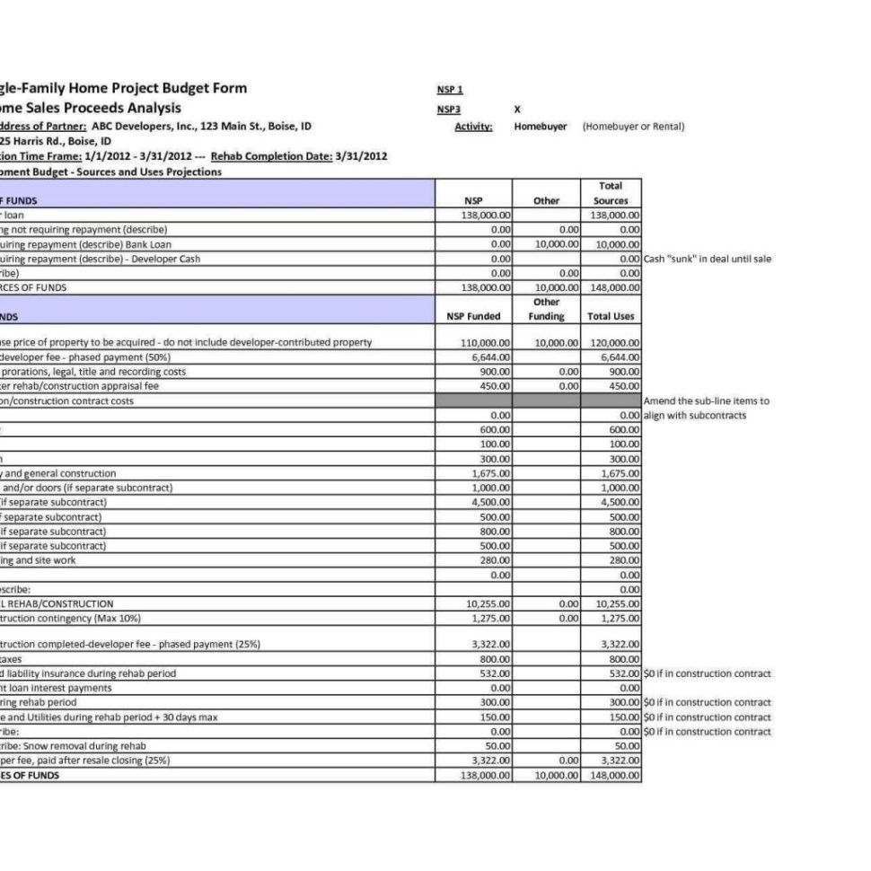 Home Construction Budget Spreadsheet In Spreadsheet Residential Construction Budget New Unique Free Bud