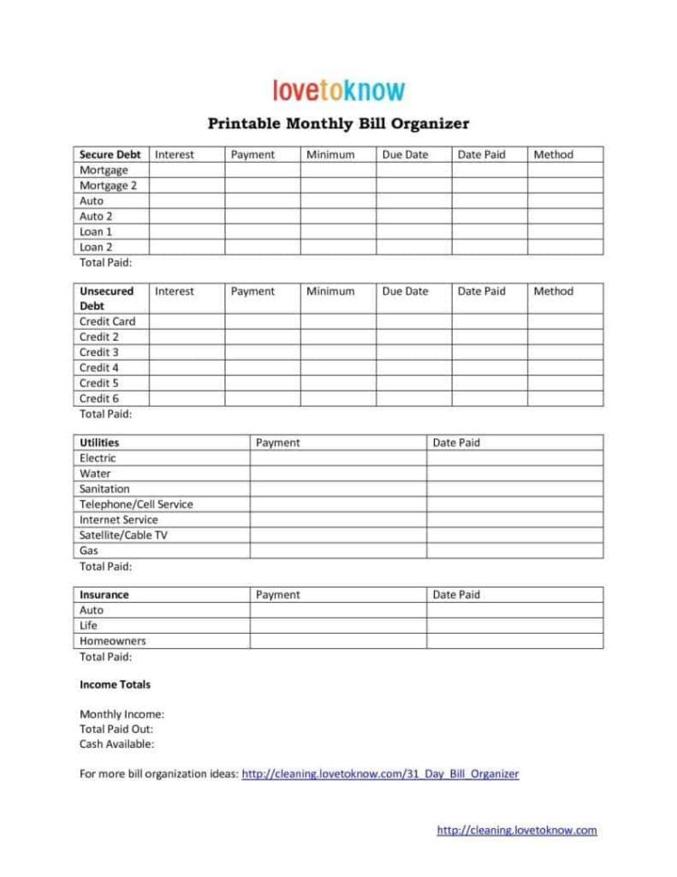 Home Finance Spreadsheet With Home Finance Organizer Template And Home Finance Bill Organizer 2015