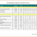 Home Maintenance Schedule Spreadsheet Inside Home Maintenance Schedule Spreadsheet  Nurul Amal