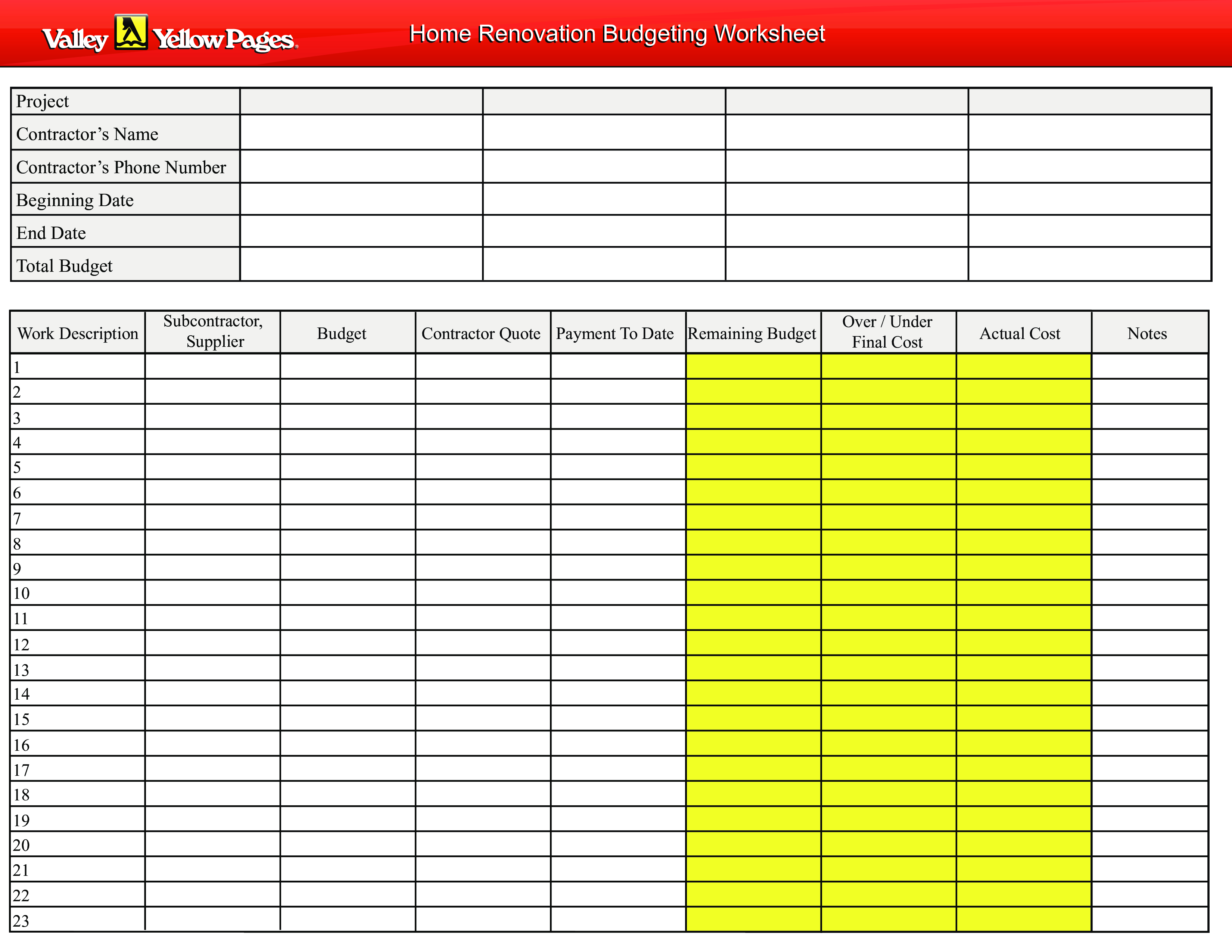 Home Renovation Budget Spreadsheet Throughout Free Home Renovation   Home Renovation Budget Spreadsheet Throughout Free Home Renovation Budget Worksheet Templates At 