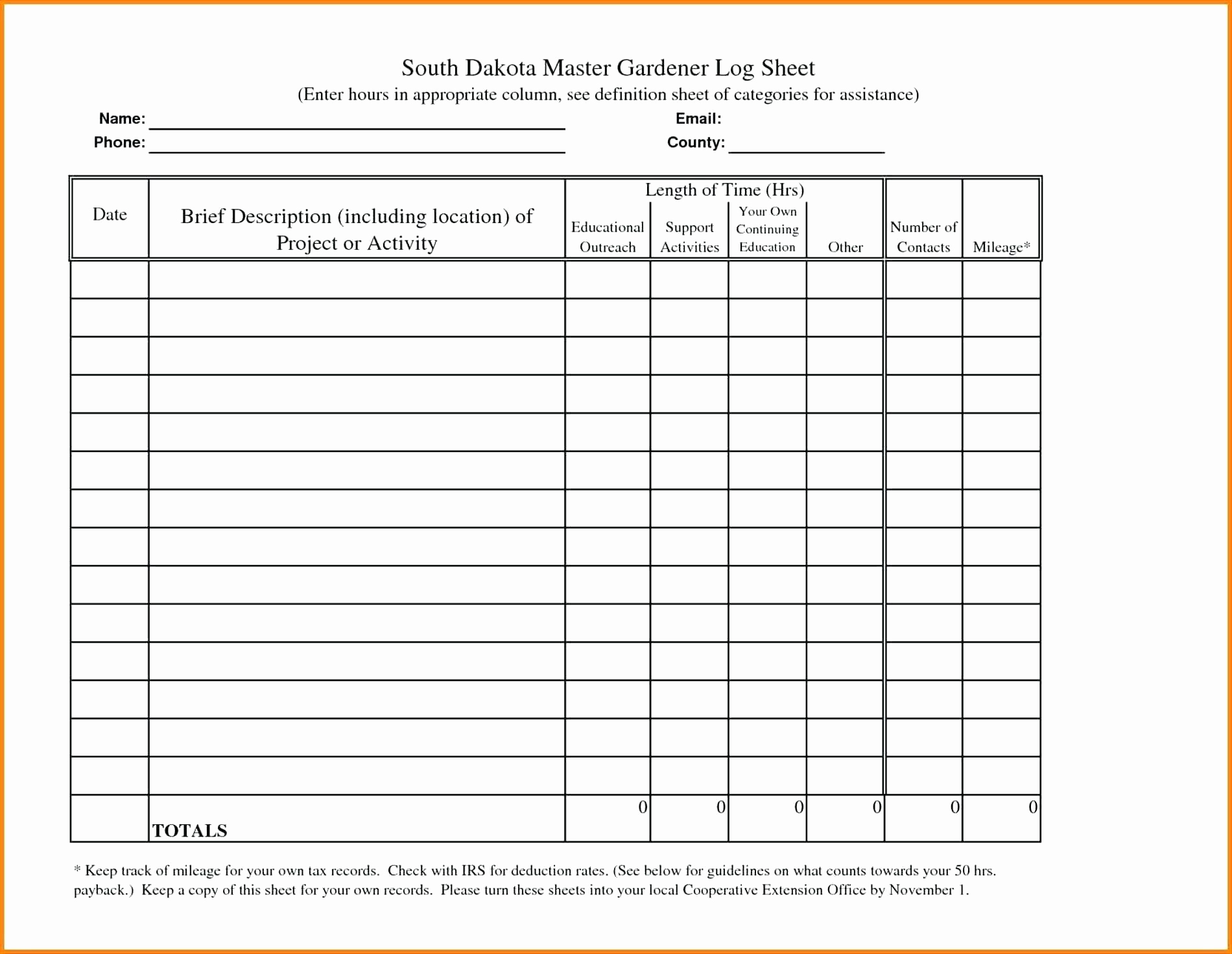 Lpc Hours Log Template Excel