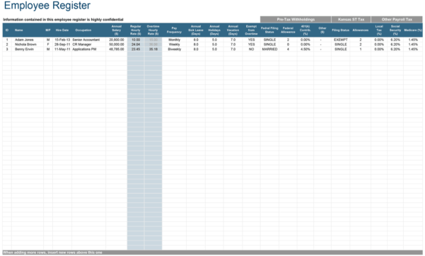 hourly wage calculator excel template