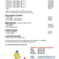 House Cleaning Pricing Spreadsheet For 8+ Cleaning Price List Templates  Free Word, Pdf, Excel Format