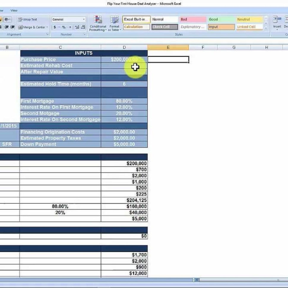 House Flipping Spreadsheet Free Download For House Flipping Spreadsheet  Free Download  Youtube With Regard To