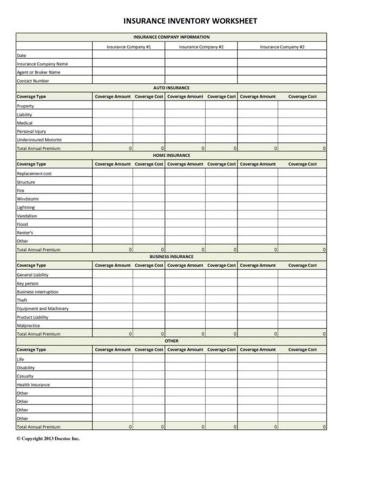 House Inventory Spreadsheet with Household Inventory Spreadsheet As