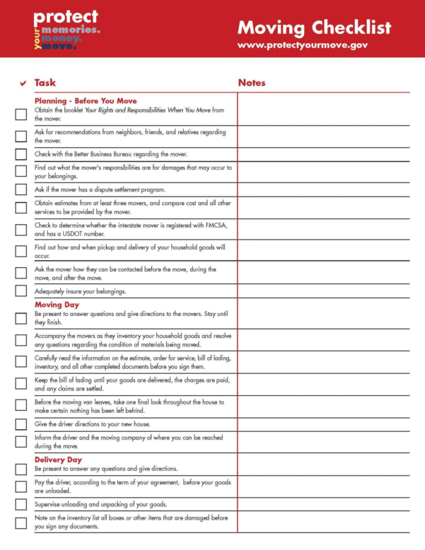 Business Moving Checklist.pdf House Move Checklist Spreadsheet inside Business Moving Checklist ...