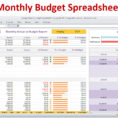 Household Budget Spreadsheet Regarding Monthly Budget Spreadsheet Planner Excel Home Budget For  Etsy