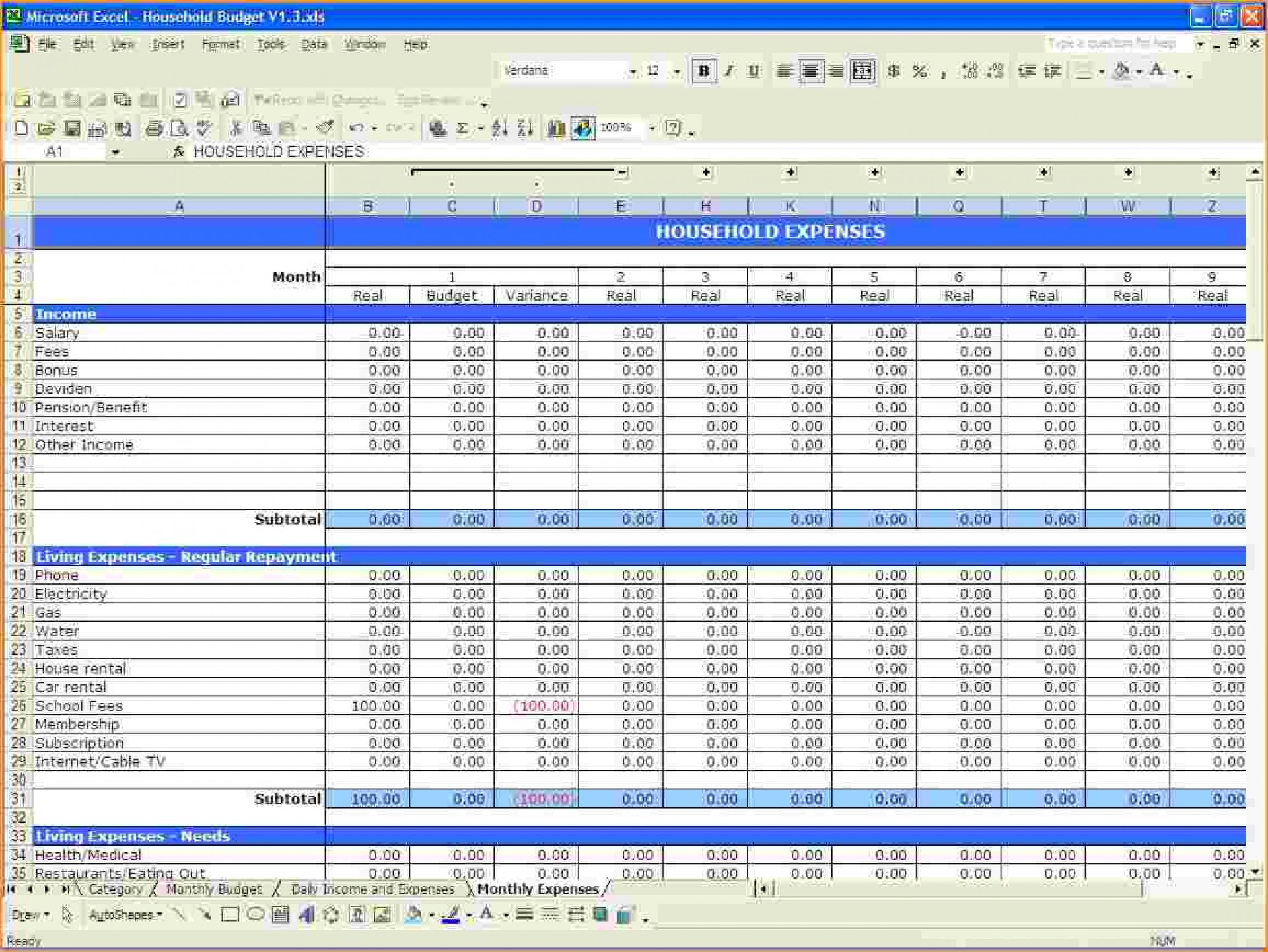 How To Create A Personal Finance Spreadsheet In Excel