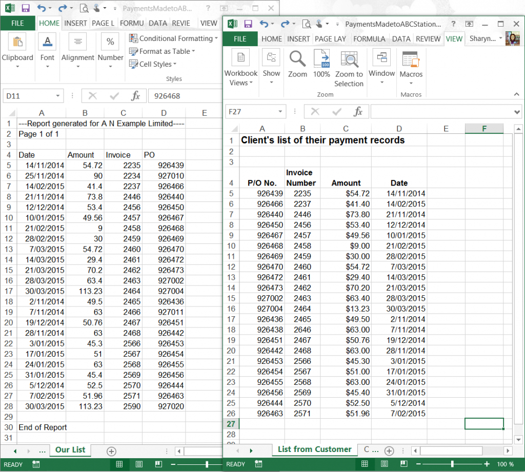 How To Display Two Spreadsheets In Excel