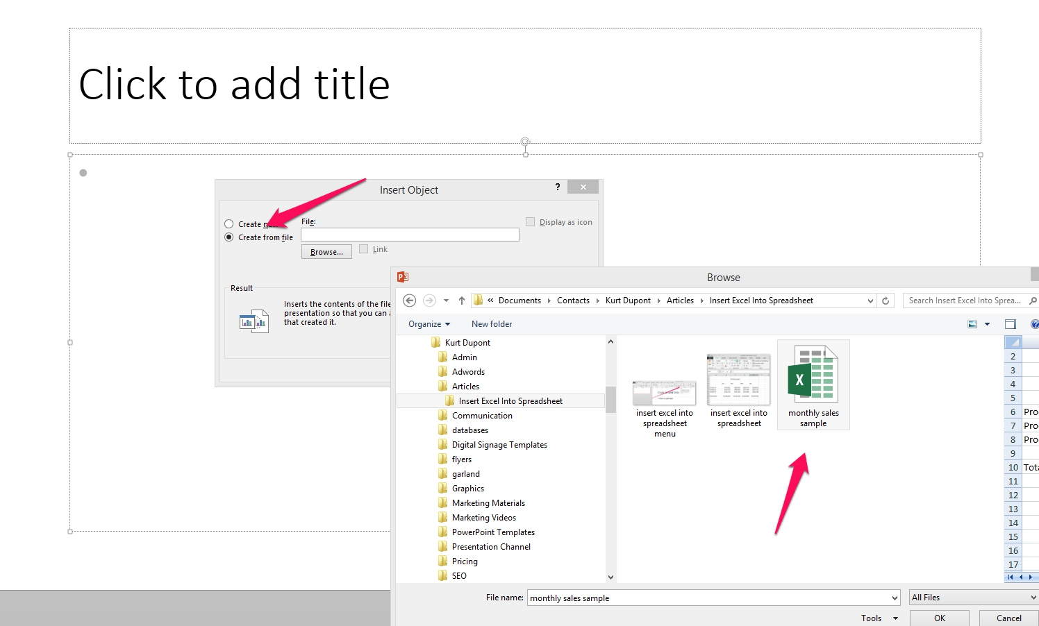 how do you create an excel spreadsheet