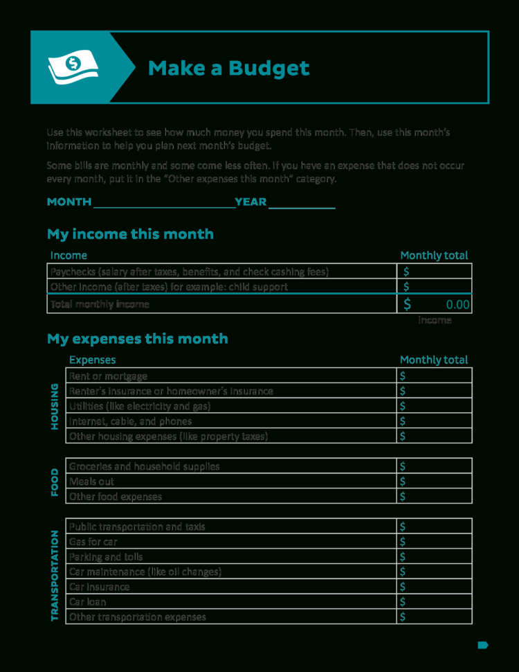 How Do You Make A Budget Spreadsheet Regarding Free Make Budget Worksheet  Templates At Allbusinesstemplates