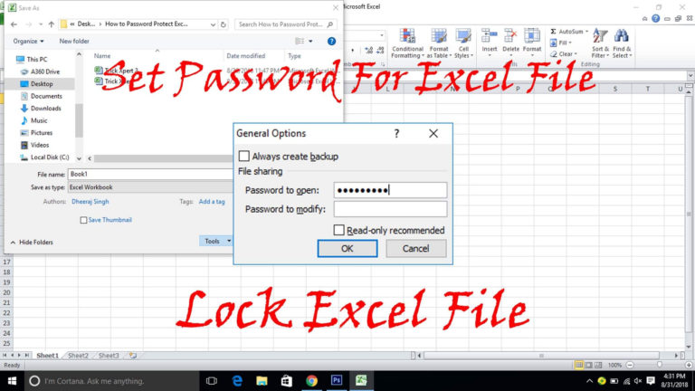 How Do You Password Protect An Excel Spreadsheet In How To Password 4946