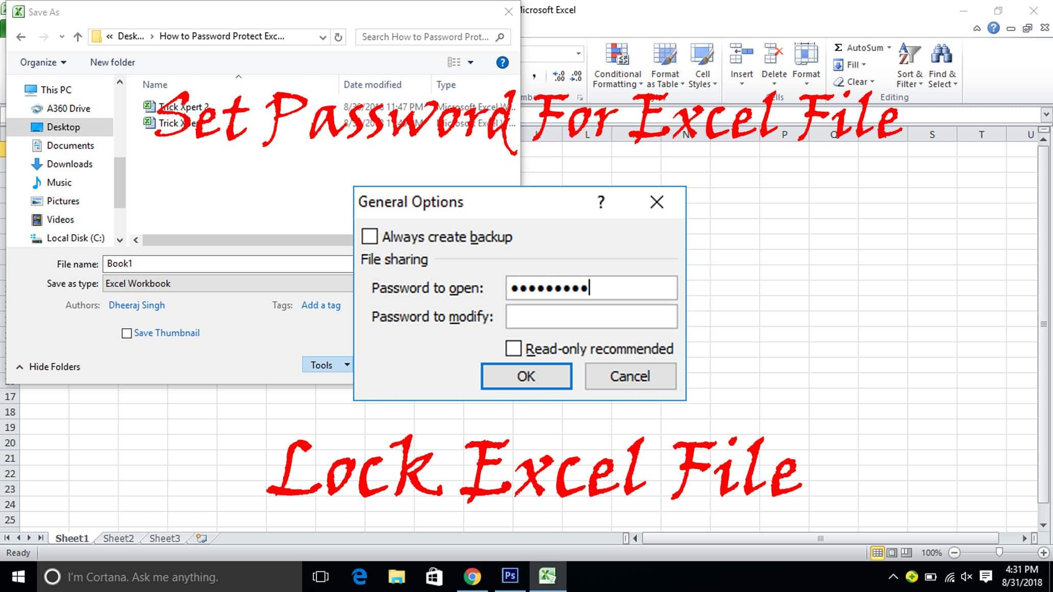 How Do You Password Protect An Excel Spreadsheet In How To Password Protect Excel File 3 Methods  Trick Xpert