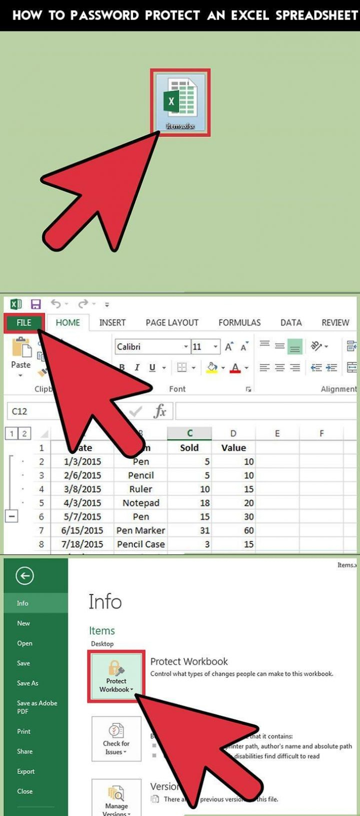 how to make excel password protected