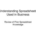 How Spreadsheets Are Used In Business Inside Understanding Spreadsheets Used In Business  Ppt Download