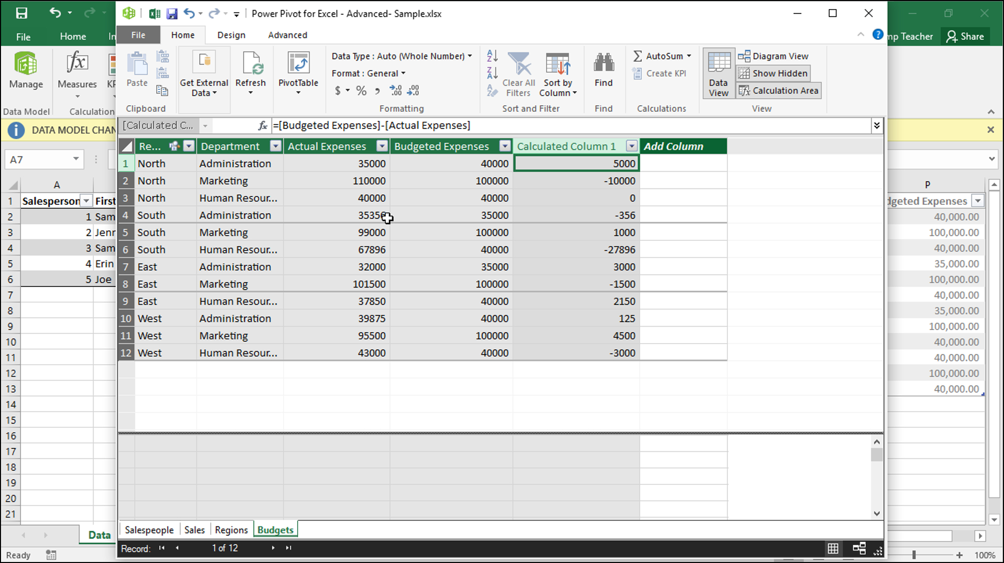 How To Build A Spreadsheet In Excel 2013 Intended For Create Calculated Columns In Power Pivot In Excel 2016